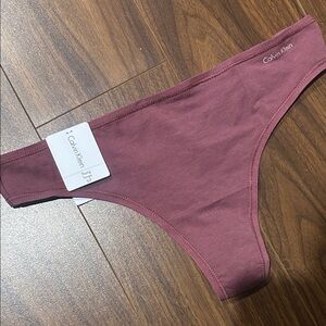 Calvin Klein taupy mauve thong new size small